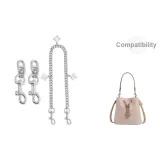 [Белый трехпредметный комплект] Цепь с носом свиньи, удлинитель 7 см - два предмета + цепь с четырехлистным клевером, 45 см