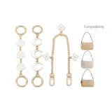 Золотая [Камелия + Луна Удлинительная Цепь] + Декоративная Цепь с Четырехлистным Клевером