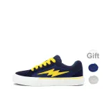 Темно-синий, желтый, шнурки [премиум, улучшенный, более удобный и прочный] (включает 1 упаковку белых и синих шнурков)