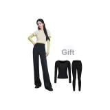 [Флисовая подкладка Petite] Утягивающий черный, длина тела 5,1-5,3 фута