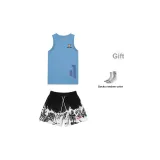 Смертный Шорты + Morant Небесно-Синий Топ + Носки (Случайные Носки)