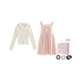 Белый внутренний слой + розовая юбка