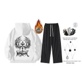 Белый комплект с подкладкой и утеплением (включает модное ожерелье + сумку через плечо)