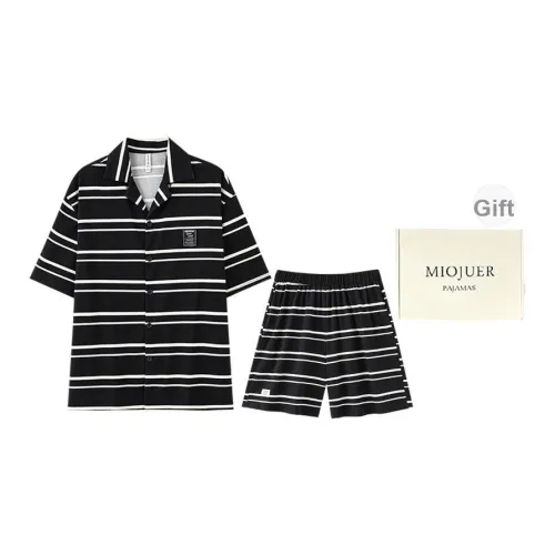MIOJUER Черный 6735 Мужской Набор в Коробке Пижамные Комплекты для Мужчин