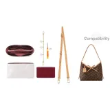 Маленький [Через плечо Комбинированная сумка Полный комплект] (Средний размер, молния) Бумага DuPont Подкладка + Мини Через плечо Полный комплект