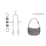 [Двухкомпонентный комплект] Цепь в форме буквы "C" - удлинитель 13 см + декоративная цепь с четырехлистным клевером 30 см