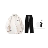 Абрикосовый топ + Черные брюки (одна бесплатная футболка бренда)