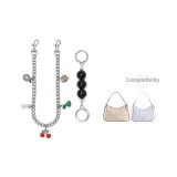 [Silver] Черный жемчуг + Многоэлементная декоративная цепь 45 см