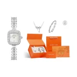 GM1104G1 Рыбий хвост Квадрат Маленький Серебряный Бусины [Оранжевая Подарочная коробка+Набор Бабочек]