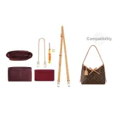 Маленькая сумка через плечо с комбинированным дизайном (медная цепочка), полный комплект, набор II - молния, подкладка + под-сумка через плечо, полный комплект для ужина