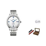 Серебряный корпус с белым циферблатом, бесплатный ремешок + встроенная память, коробка