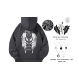 Темно-серый с флисовой подкладкой, утолщенный (включает сумку через плечо + ожерелье)