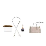 [Стиль 1] Мел Белый Плечевой ремень + Подкладка из бумаги DuPont + Брелок "Угольный шар"