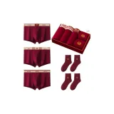 Поворот удачи + Чжао Цай Цзинь Бао + Непрерывная удача + 2 шт An Ge Красные носки