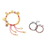 Браслет "Богатство" (в комплекте с браслетом-шнурком Koi, 2 штуки - черный + красный)