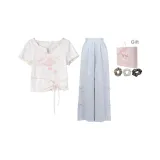 Белая футболка + синие штаны, размер маленький