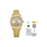 Серебряный циферблат, золотая полоска