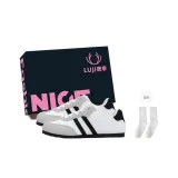 Серый Черный (Обувная коробка + Носки)