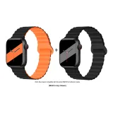 Яблоко с силиконовым ремешком - черный и оранжевый * полночный черный