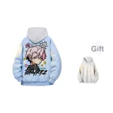 Светло-синий [MY1099 Хлопковый пуховик] (в комплекте с высококачественным белым и серым свитшотом с фотокемией)