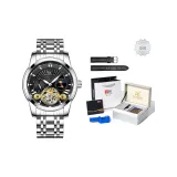 Натуральный черный [Роскошная коробка + Кожаный ремешок]