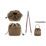 15 Коричневый Liner + Личий Зернистая Кожа Коричневый Плечевой ремень (Серебряная застежка)