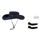 Темно-синий, синий, горная, альпинистская, шляпа + подарок, охлаждающие рукава