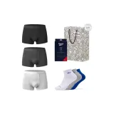 Нижнее белье (Черный, Глубокий, Цветочный, Серый, Светлый, Цветочный, Серый) + Носки (Белый, Серый, Синий)