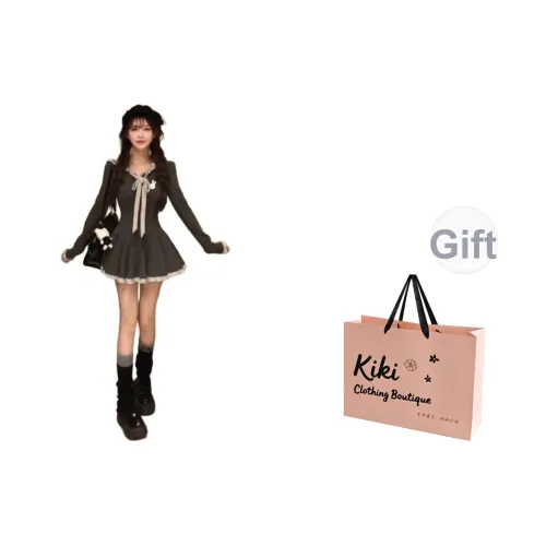 Kiki Clothing Boutique Длинное платье с длинными рукавами женское