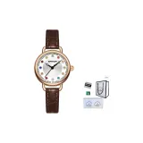 Ремень, кофе, розово-золотой, белый