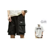 Черный+6614 Белая рубашка с короткими рукавами [При покупке с скидкой 10 юаней, свяжитесь с службой поддержки клиентов для получения информации о размерах].