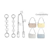 Серебряный трехкомпонентный комплект [Форма C + Четырехлистный клевер + Декоративная цепь 35 см]