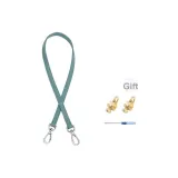 Серебряный модифицированный ремешок + озерно-голубой короткий плечевой ремень