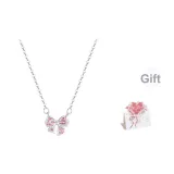 Ожерелье с арочным дизайном [Розовый бриллиант]