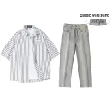 Set (верх Зеленый + низ Грязь Желтый) (эластичный Обхват талии)