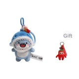 Пухлая акула-акула, синий стиль шляпы, украшение бесплатно, красный перец, украшение