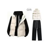 Black (В комплекте с хаки жилет + черные утолщенные повседневные штаны)