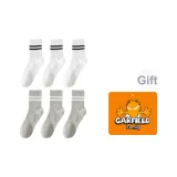 6 пар (Белый 3, Серый 3)