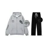 Серый топ + черные штаны