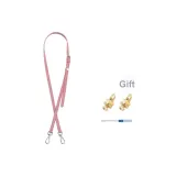 Серебряная модифицированная пряжка + розовая длинная лямка