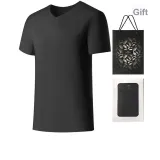 Спокойный черный (Высокая эластичность модала / Бесшовный V-образный вырез)