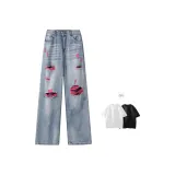 Светло-синий (с однотонными футболками с короткими рукавами включено)