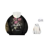 Черный [Всесезонный Куртка] (В комплекте с высококачественным Бело-Серым Свитшотом Фотиния)