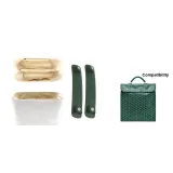 Темно-зеленый плечевой ремень + белый вкладыш