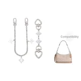 [Серебряный] Четырехлистный клевер Удлинитель цепи 15 см + Декоративная цепь 35 см