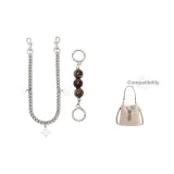 [Серебряный] Амбра Жемчужный + Камелия Декоративная Цепь 45 см