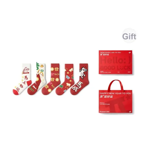 PRIMEET Носки Crew Унисекс упаковка из 5 пар