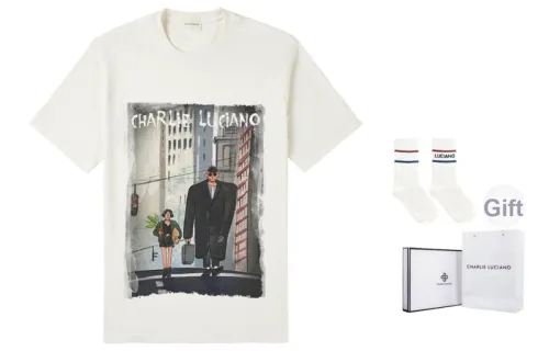 Charlie Luciano Белая коробка + Носки Унисекс T Рубашки