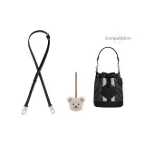 (Подходит для Dempsey) Черный 1,1 широкий, цветочный, замок, серебряная пряжка, 90-120 см + бежевый медвежонок