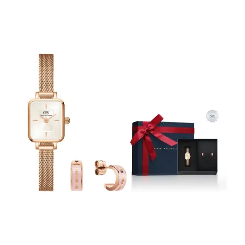 DW/DanielWellington Кварцевый Movement Женские Часы из коллекции QUADRO 18,2mm*15,4mm*6,3mm Золотой